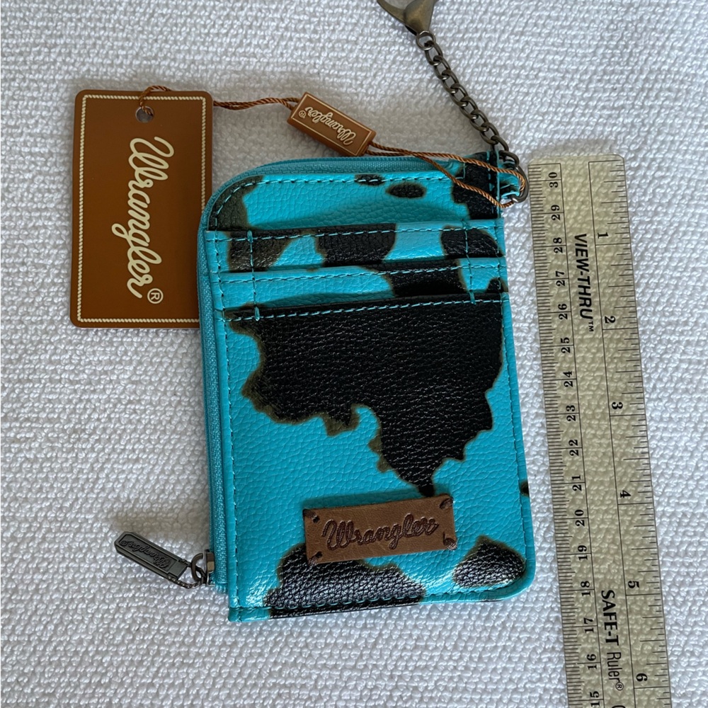 Keychain Wallet By Montana West/Wrangler. Turquoise, Black & A Hint Of Brown NWT - Picture 6 of 8